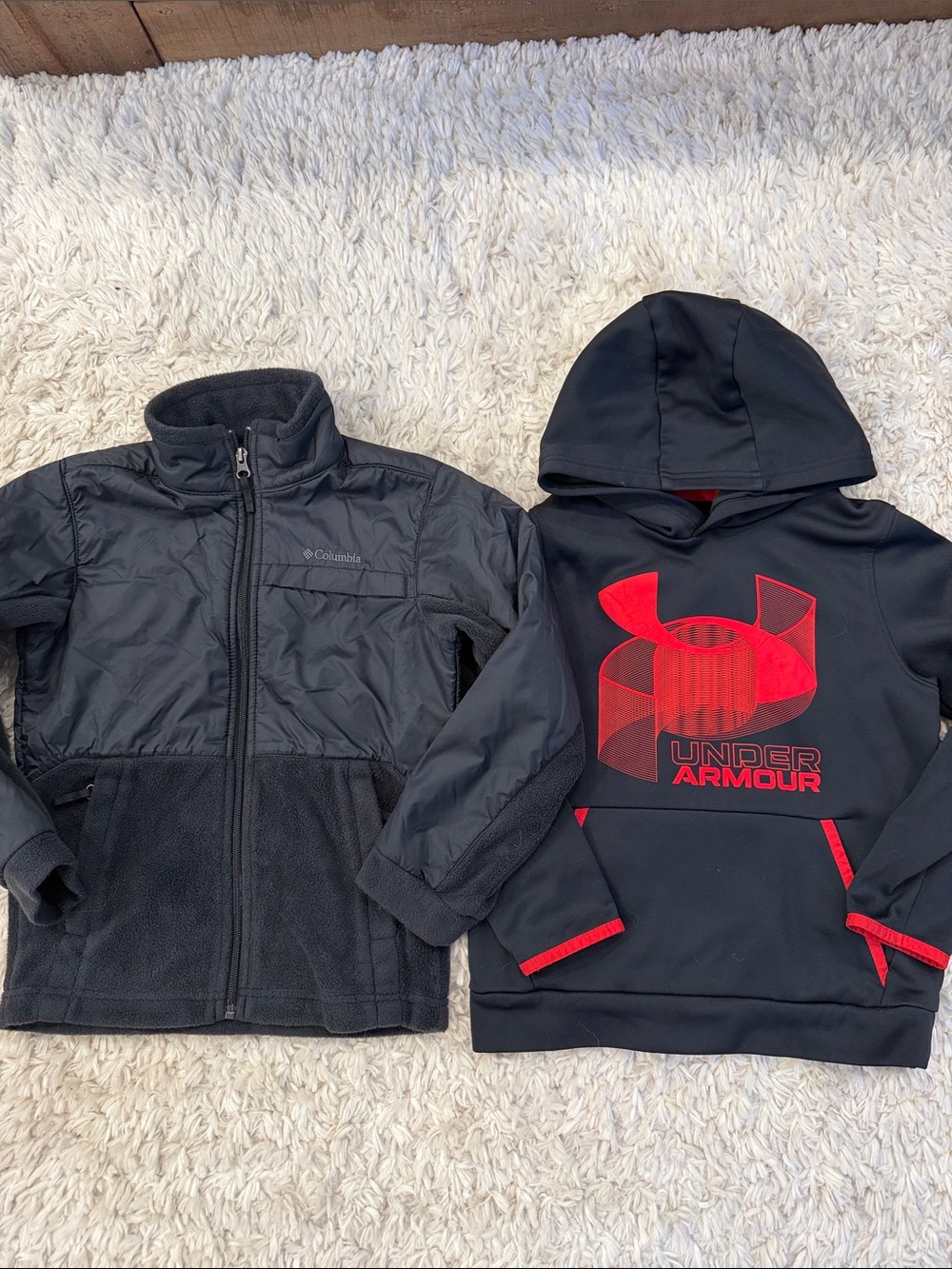 BUNDLE Boys Jacket Hoodie Youth Small Columbia Under Armour